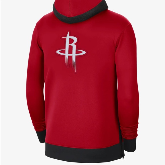 NIKE HOUSTON ROCKETS RED NBA THERMA-FLEX SHOWTIME HOODIE MENS CN4028-657 - Picture 3 of 7